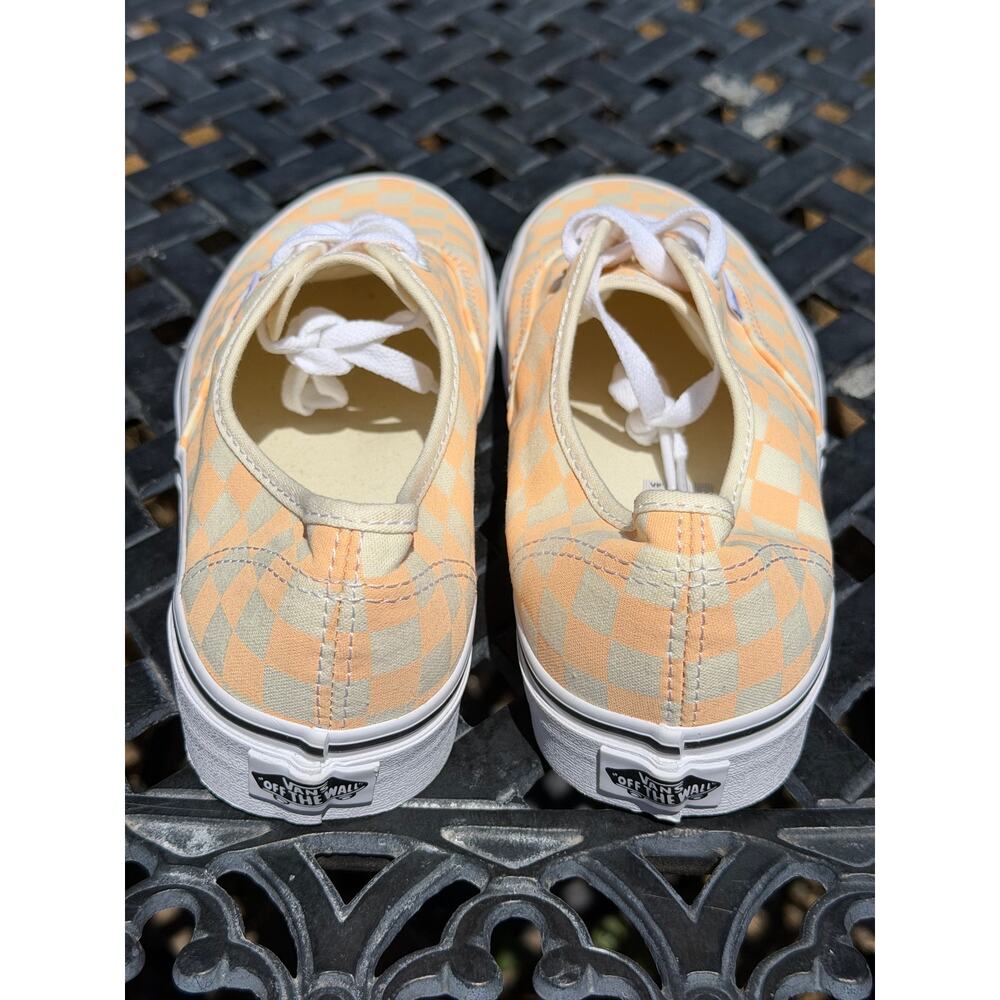 Vans Authentic Checkerboard Apricot Shoes Women’s Sz 9 Men’s Sz 7.5 NWOT - Picture 3 of 8